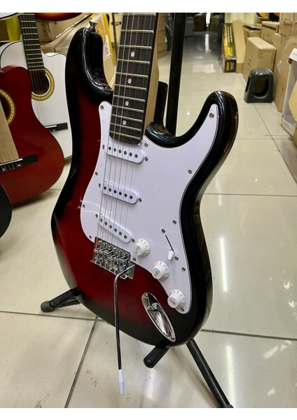 3 Sıngle Redburst (Kırmızı) Elektro Gitar Kılıf Pena Dahil Kod 3054 fiyatları