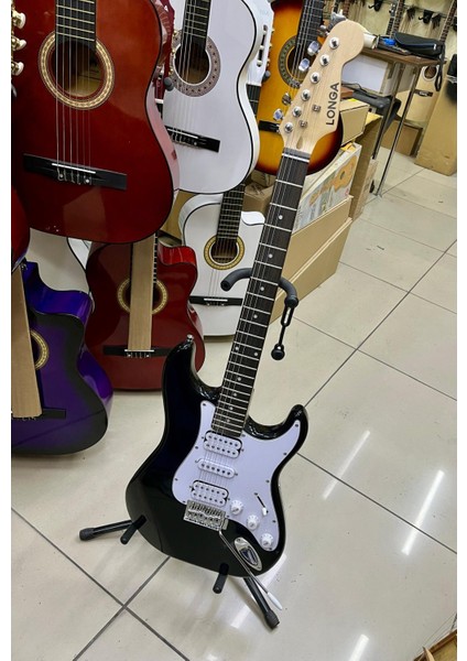 2 Humbucker 1 Sıngle Siyah Elektro Gitar Kılıf Pena Dahil Kod 8023 indirimleri