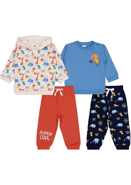 Safari Baskılı 2'li Set 6-18 Ay Takım modelleri