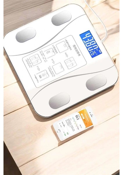 Akıllı Tartı Bluetooth Bağlantılı Yağ Ölçebilen Tartı Yeni Nesil indirimleri