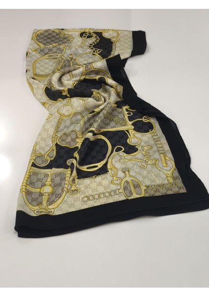 Vual Ipek Şal G Baskılı Kemerli Desen Siyah fiyatları