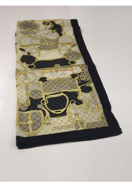 Vual Ipek Şal G Baskılı Kemerli Desen Siyah modelleri