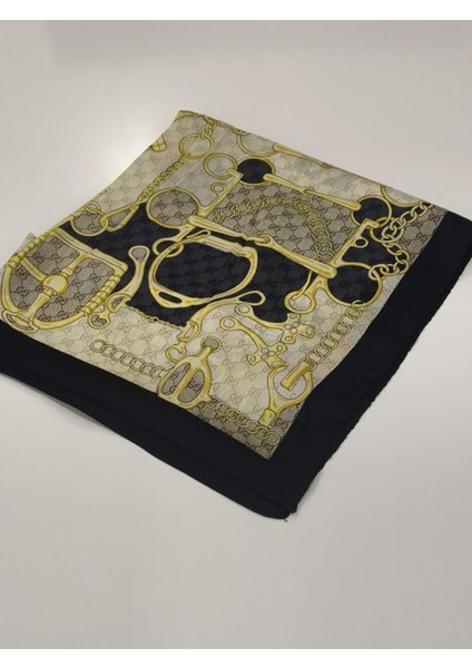 Vual Ipek Şal G Baskılı Kemerli Desen Siyah indirimleri