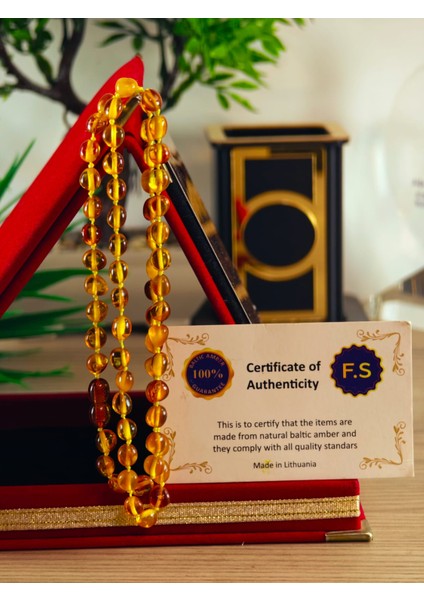 Damla Kehribar Yetişkin Kolye Şifa Kaynağı Sertifikalı Ürün