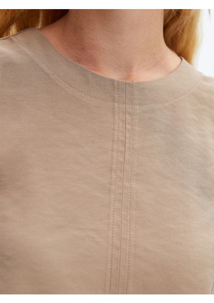 Yeni Sezon Bisiklet Yaka Kadın Bluz modelleri