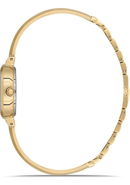 RMS.1.AG2106.20 Minimal Taşlı Tasarım Kristal Cam 3 Atm Suya Dayanıklı Altın Renk Kadın Kol Saati fiyatları