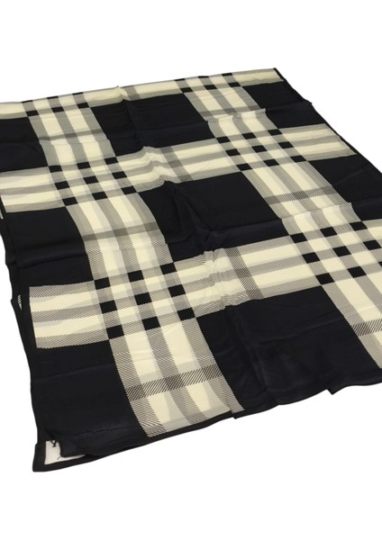 Vual Ipek Şal Siyah Krem