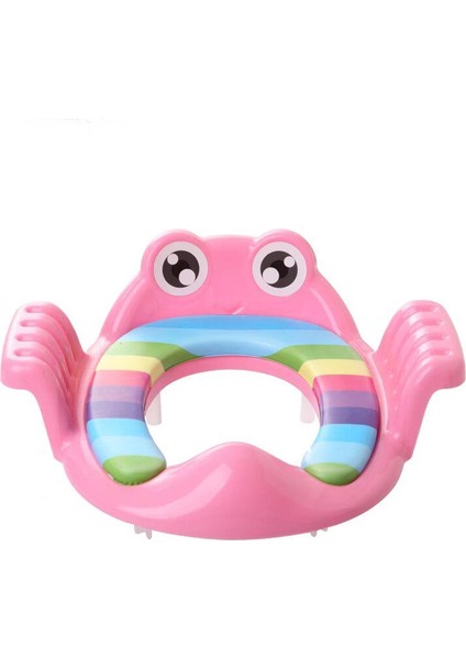 Kurbağa Model Çocuk-Bebek Yanlardan Tutmalı Yumuşak Süngerli Klozet Kapağı Adaptörü Pembe ( Lisinya ) fiyatları