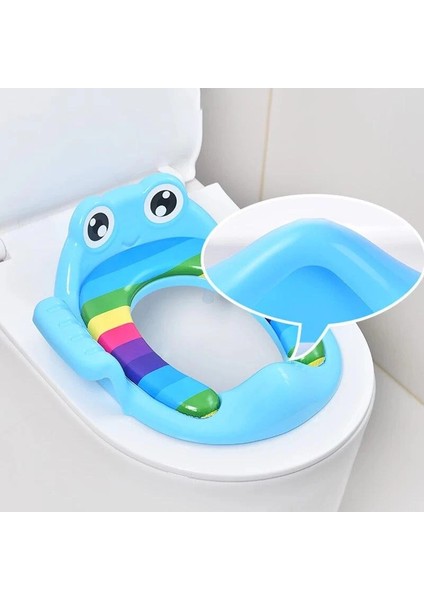 Kurbağa Model Çocuk-Bebek Yanlardan Tutmalı Yumuşak Süngerli Klozet Kapağı Adaptörü Pembe ( Lisinya ) fırsatları