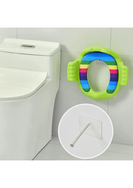 Kurbağa Model Çocuk-Bebek Yanlardan Tutmalı Yumuşak Süngerli Klozet Kapağı Adaptörü Pembe ( Lisinya )