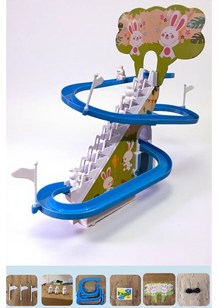 Büyük Boy Dön Dolaş Tavşan Sesli, Işıklı, Pilli ve Şarjlı Kullanım 3 Adet Tavşanlı Dön Dolaş Rabbıt