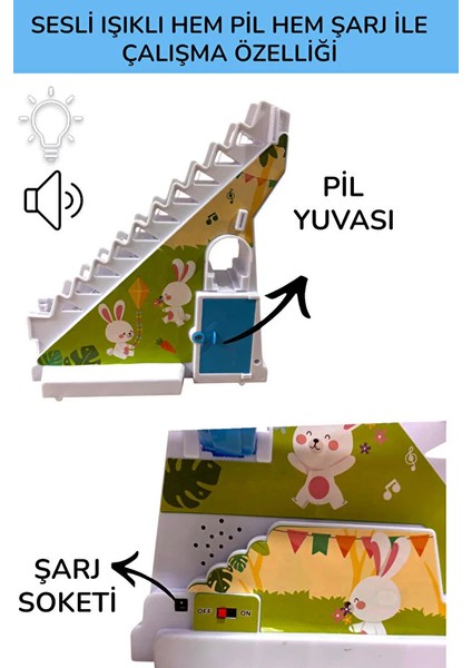 Büyük Boy Dön Dolaş Tavşan Sesli, Işıklı, Pilli ve Şarjlı Kullanım 3 Adet Tavşanlı Dön Dolaş Rabbıt modelleri