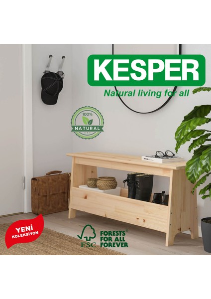 Bank Tabure Çam Ağacı 100 cm