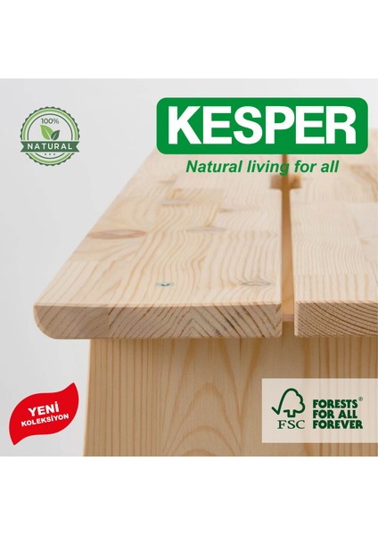 Bank Tabure Çam Ağacı 100 cm modelleri