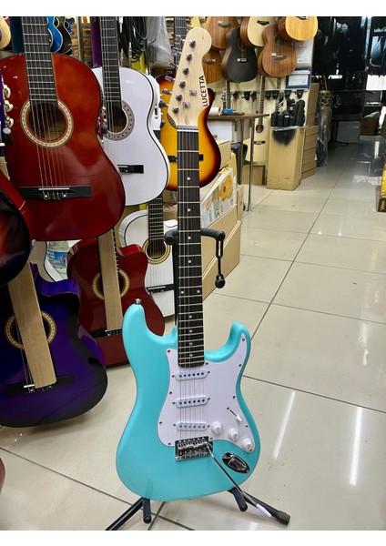 3 Sıngle Yeşil Renk Elektro Gitar Kılıf Pena Dahil Kod 5408 fırsatları