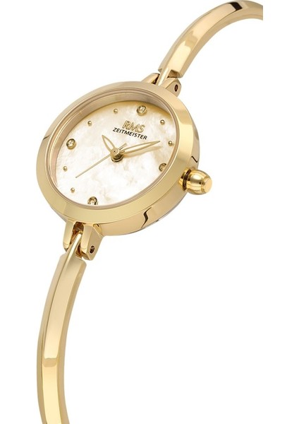 RMS.1.AG2106.25 Minimal Taşlı Tasarım Kristal Cam 3 Atm Suya Dayanıklı Altın Renk Kadın Kol Saati modelleri