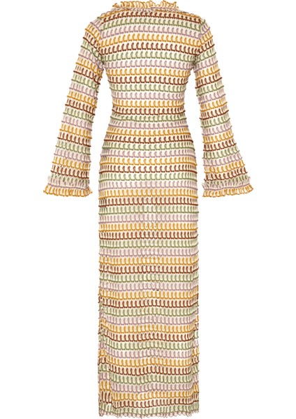 Fırfırlı Triko Uzun Elbise fiyatları