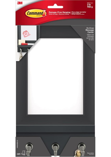 HOM24DEBS-ES Dry Erase Mesaj Merkezi, Arduvaz 1 Mesaj Merkezi, Anahtar Kancas, 8 Orta B Y Kl Kte Erit