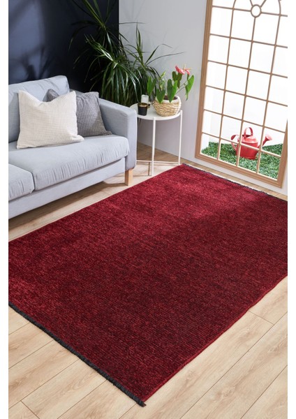 Apex Zenıth 8908 Kırmızı - Modern Makine Halısı Yıkanabilir, Kaymaz Tabanlı ve Tüy Dökmez Dokuma Halı
