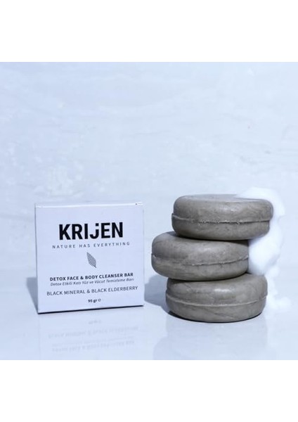 Detox Etkili Siyah Mineral & Kara Mürver Yüz ve Vücut Temizleme Barı