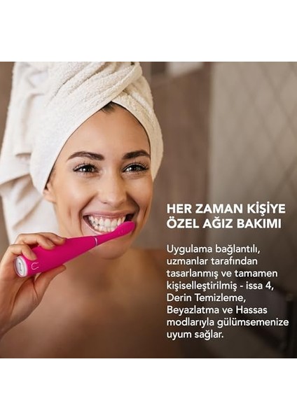 Foreo Issa 4 Elektrikli Diş Fırçası – 4’ü 1 Arada Şarj Edilebilir, Yumuşak Kıllar, Uzun Süreli Kullanım, Nazik Temizlik - Fuchsia modelleri