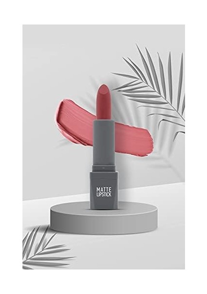 Yoğun Renk Veren Uzun Süre Kalıcı Nemlendirici Kadifemsi Mat Ruj - Matte Lipstick 415 Dusty Pink