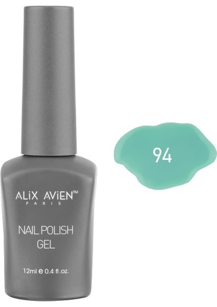 Alıx Avıen Açık Yeşil Kalıcı Oje 94-Yoğun Renk Veren Jel Oje 12 Ml-Nail Uv Gel Polish 94