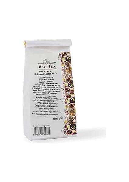 Beta Sri Lanka Bop 50 gr fiyatları