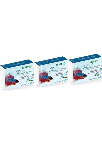 Doğal El Yapımı Akvaryum Sabunu 150 gr x 3 Adet