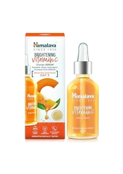 Himalaya Since 1930 Vitamin C Parlaklık Veren Portakal Özlü Cilt Serumu 30 Ml, C Vitamini, Hyaluronik Asit, Niasinamid