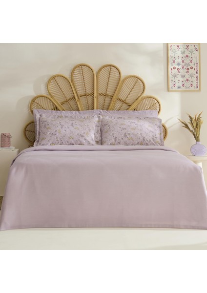 Noa Bambu Çift Kişilik Pike Takımı Açık Mürdüm