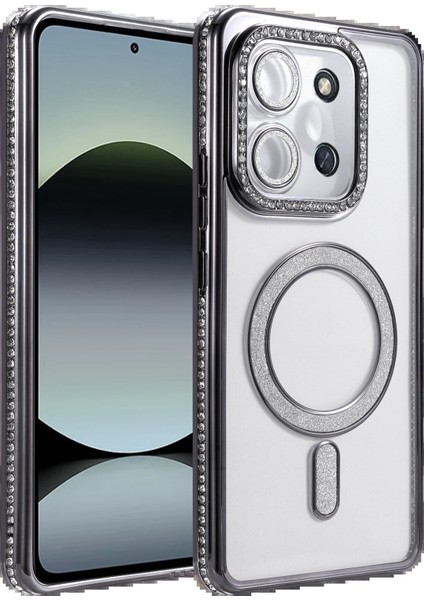 Xiaomi Redmi 15C 4g Joke Simli Magneticsafe Kılıf - SIYAH-(5796) - M962R643-K62962