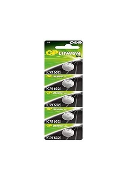 Gp Batteries CR1632 1632 Boy Lityum Düğme Pil, 3 Volt, 5'li Kart fiyatları