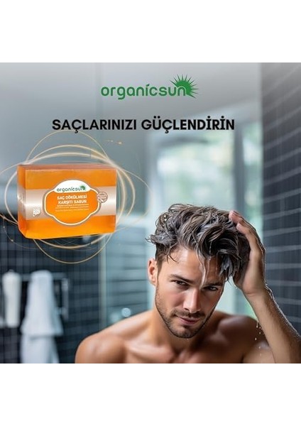 Organicsun 2'li Set Doğal Bıttım Sabunu ve Saç Dökülmesi Karşıtı Sabun Dökülme Karşıtı Sabun Seti