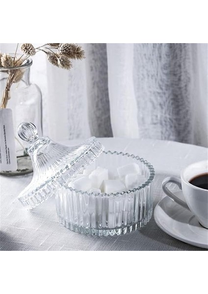 2'li Kapaklı Cam Şeker Kavanozu Şekerlik modelleri