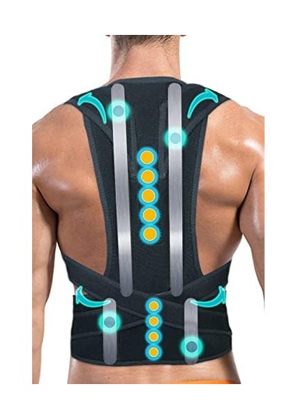 Ankaflex-Dik Duruş Korsesi Kamburluk Önleyici Korse Erkek Bayan Bel Sırt Omuz Dik Durmak Yürümek Için Korse