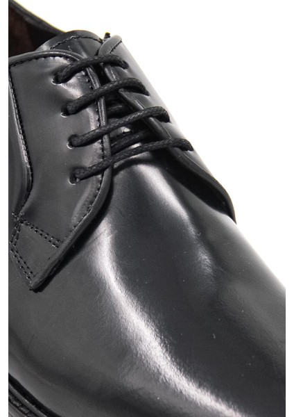 Kösele 9437 Erkek Klasik Ayakkabı - Siyah Rugan