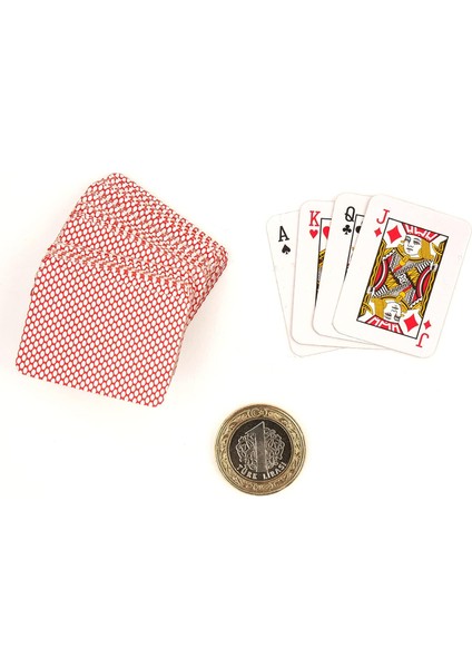 42MM Mini Iskambil Kağıdı Destesi Küçük Oyun Kartları 54'lü