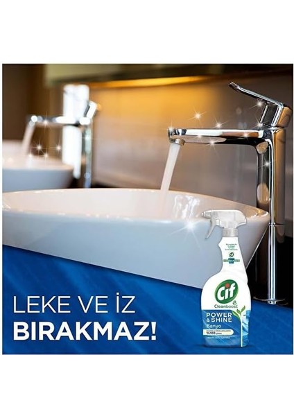 Cif Power & Shine Sprey Banyo Kireç Çözücü 750 ml + Cif Power & Shine Konsantre Banyo 70 ml modelleri