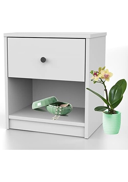 KMD110-BEYAZ Tek Çekmeceli Komodin fiyatları