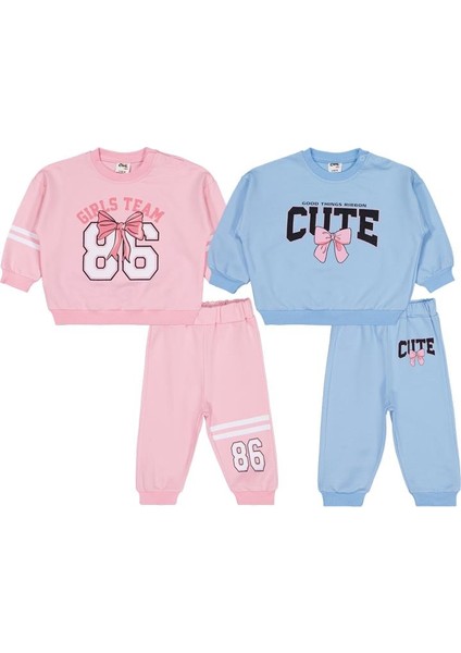 Cute Baskılı 2'li Set 6-18 Ay Takım