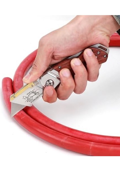 WP211014 Ağır Hizmet Paslanmaz Çelik/ahşap Gövde Katlanır Rötuş Bıçağı + 10 Adet Yedek Bıçak modelleri