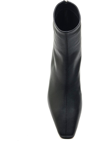 Fracy Siyah Hakiki Deri Kadın Topuklu Bot fırsatları