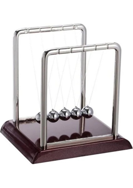 Newton Salıncağı Denge Küresi | Masaüstü Stres Giderici Dekoratif Fizik Oyuncağı | Ofis ve Ev Için