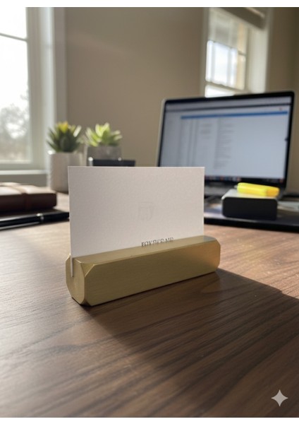 El Yapımı Pirinç Ofis Masaüstü Kartvizitlik ve Not Standı 24X 70 fiyatları