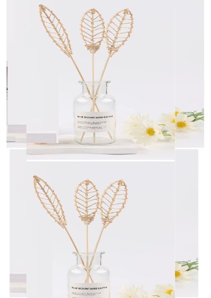 3 Tek Adet 3 Model Aromaterapi Koku Dağıtıcı Rattan Şişe Ahşap Difüzör Çubuk (Spiral-Yaprak-Dalgalı) fırsatları