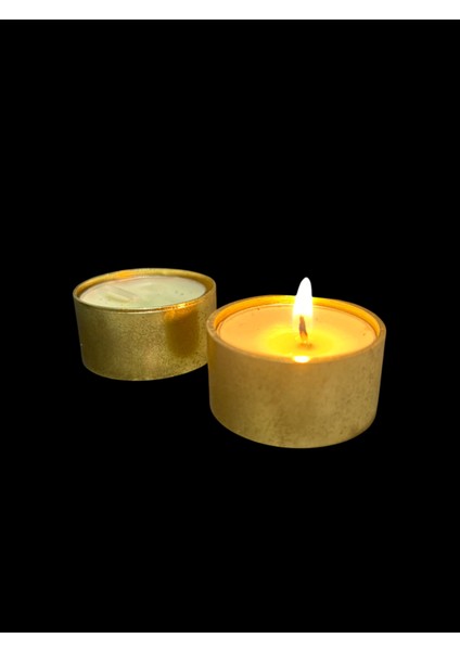Şık ve Dayanıklı Altın Renk Kaplama Çelik Tealight Mumluk