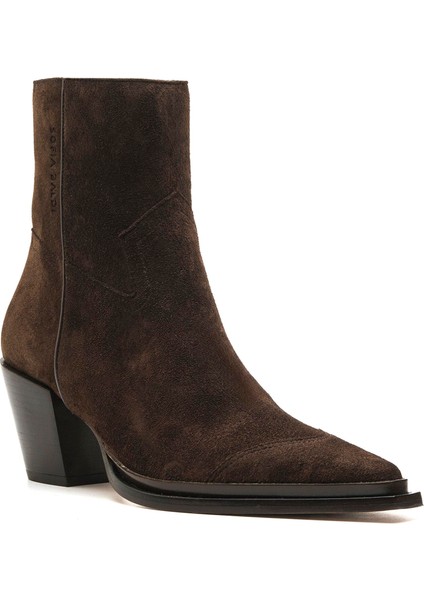 Marly Kahve Süet Kadın Topuklu Bot fiyatları
