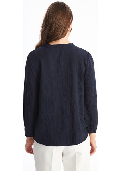 Yeni Sezon Bağlamalı Yaka Dokulu Kadın Bluz fırsatları