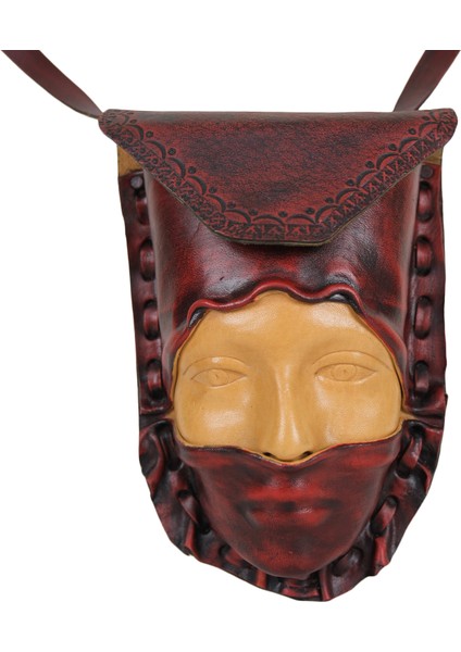 El Yapımı Hakiki Deri Maske ve Aksesuar Çantası- Gerçek Deri Çanta Koruyucu Kılıf - Seyahat Dostu Premium El Işçiliği Tasarım